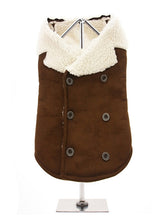 Load image into Gallery viewer, Brown Shearling Aviator Jacket
