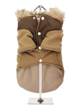 Load image into Gallery viewer, Faux Fur Brown Two Tone Parka
